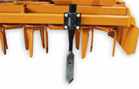 Optional front wheel track eradicator