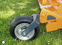 Optional rear rubber wheels
